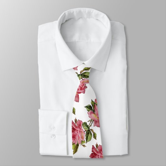 ヴィンテージの"ばら色のつる植物"のタイ ネクタイ (タイ)