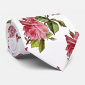 ヴィンテージの"ばら色のつる植物"のタイ ネクタイ (ロール)