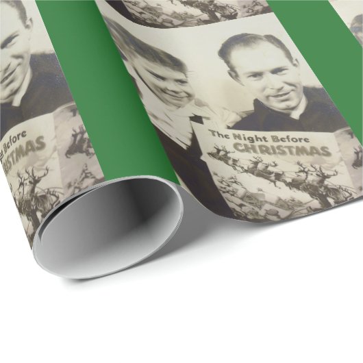 ヴィンテージの"クリスマスの前の夜"の写真の包むこと ラッピングペーパー (ロールコーナー)