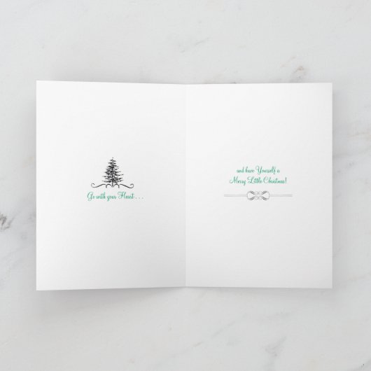 ヴィンテージの"ネクタイ" DECOの休日の買物客の挨拶 シーズンカード (内部)