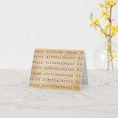 ヴィンテージの"ハッピーバースデー"のメッセージカード カード (黄色い花)