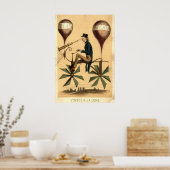 ヴィンテージの「ラルーヌを旅する」漫画フランスの作品 ポスター (キッチン)