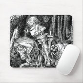 ヴィンテージの『不思議の国のアリス』より、白騎士と馬 マウスパッド (マウス)