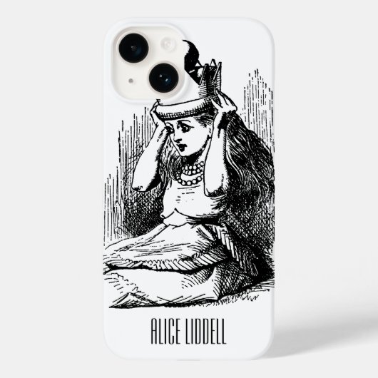 ヴィンテージの『不思議の国のアリス』、アリスが女王の王冠をかぶる Case-Mate iPhoneケース (裏面)