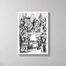 ヴィンテージの『不思議の国のアリス』、ハートの女王の裁判 キャンバスプリント