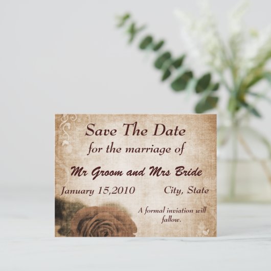 ヴィンテージの「今日を救おう」ポストカード 案内ポストカード (スタンド正面)