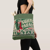 ヴィンテージの"振動パレード"のトート トートバッグ (クローズアップ)