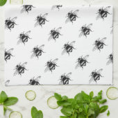 ヴィンテージの《昆虫》マルハナバチ キッチンタオル (折り畳み)