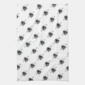 ヴィンテージの《昆虫》マルハナバチ キッチンタオル (縦)