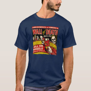 ヴィンテージの"死の壁"のオートバイの発育阻害 Tシャツ