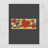 ヴィンテージの"猫およびマウス"のバレンタイン シーズンポストカード (正面)