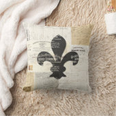 ヴィンテージの(紋章の)フラ・ダ・リのフランスのな短命なものの枕 クッション (ブランケット)