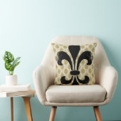 ヴィンテージの(紋章の)フラ・ダ・リ クッション (椅子)