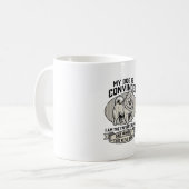 ヴィンテージの Chow C の彫刻が入った面白い犬好きのシャツ コーヒーマグカップ (正面左)