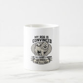 ヴィンテージの Chow C の彫刻が入った面白い犬好きのシャツ コーヒーマグカップ (中央)