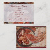 ヴィンテージのAlphonesのミュシャのダンスの名刺 名刺 (正面/裏面)