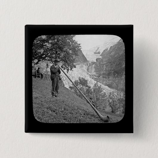 ヴィンテージのAlphornの幻灯のスライド 缶バッジ (正面)