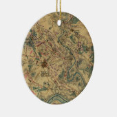 ヴィンテージのAntietamの戦場の地図(1862年) セラミックオーナメント (右)