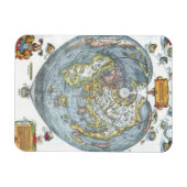 ヴィンテージのApianハート形の旧式な世界地図ピーター マグネット (横)