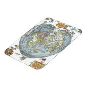 ヴィンテージのApianハート形の旧式な世界地図ピーター マグネット (左側)