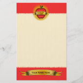 ヴィンテージのAppleの入れ墨の先生の文房具 便箋 (正面)