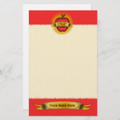 ヴィンテージのAppleの入れ墨の先生の文房具 便箋 (正面/裏面)