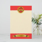 ヴィンテージのAppleの入れ墨の先生の文房具 便箋 (スタンド正面)