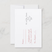 ヴィンテージのAppleの花RSVP 出欠カード (裏面)