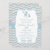 ヴィンテージのBambiのシカの森林ベビーシャワーの招待 招待状 (正面/裏面)