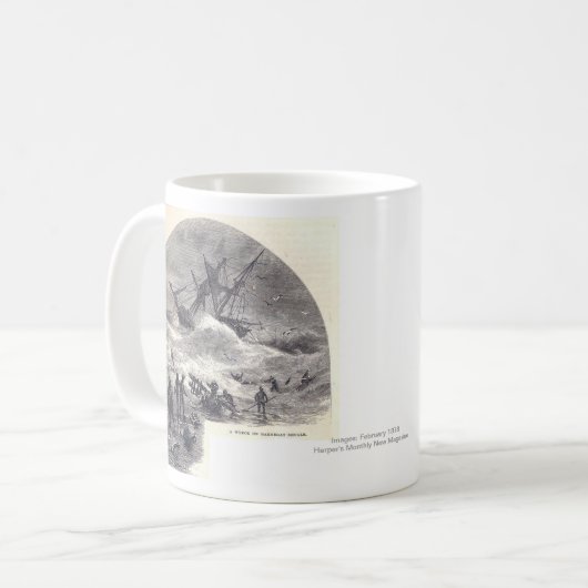 ヴィンテージのBarnegatの灯台のマグ コーヒーマグカップ (正面左)