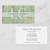 ヴィンテージのBarnwood素朴な開拓された|のモノグラム 名刺 (正面/裏面)