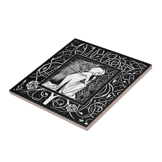 ヴィンテージのBeardsleyの天使のセラミックタイル タイル (側面)