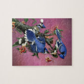 ヴィンテージのBlue Jaysのイラストレーション(Audubon) ジグソーパズル (横)