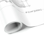 ヴィンテージのBodieの島の灯台青写真 ラッピングペーパー (ロールコーナー)