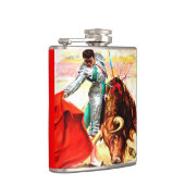 ヴィンテージのBull戦いの闘牛のメキシコポスター芸術 フラスク (右)