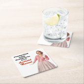 ヴィンテージのBuncoのおもしろいなレトロのコースター スクエアペーパーコースター (インサイチュ)