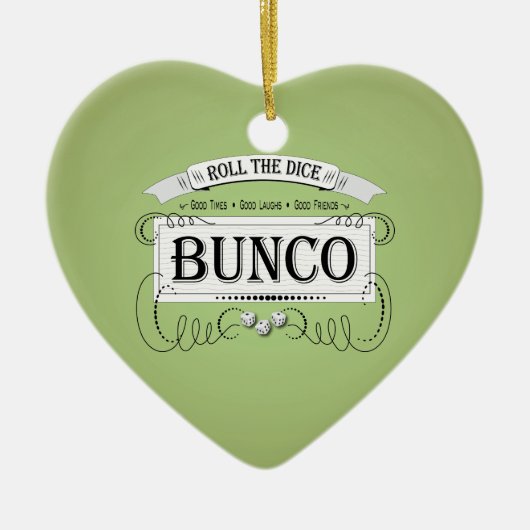 ヴィンテージのBuncoのデザイン セラミックオーナメント (正面)