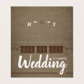 ヴィンテージのBurlapエフェクト、写真の日付カードの保存 名刺 (外部フラット)