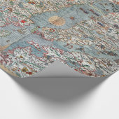 ヴィンテージのCartaのマリーナの海モンスターの地図 ラッピングペーパー (角)