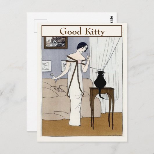 ヴィンテージのCAT、テキストを変更するポストカード ポストカード (正面/裏面)