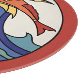 ヴィンテージのCatalinaの島のタイル-ガラスまな板 カッティングボード (角)