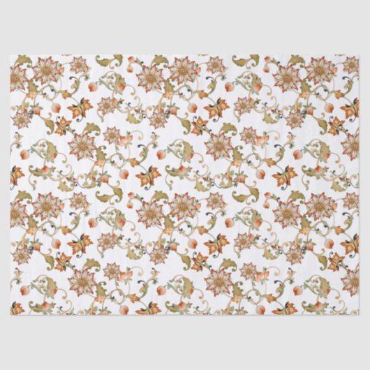 ヴィンテージのChintzのJacobean壁紙のデザインのティッシュ 薄葉紙 (正面)