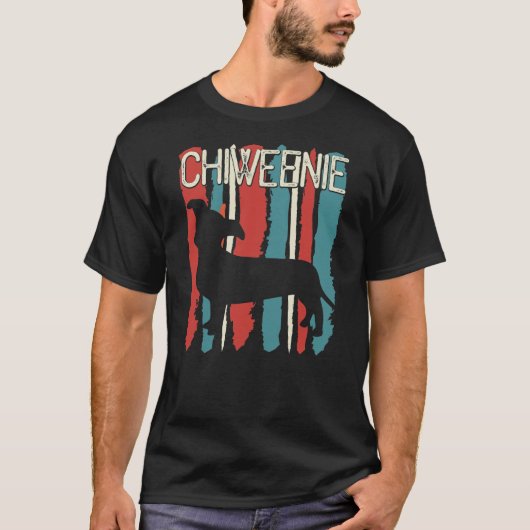 ヴィンテージのChiweenieレトロの犬 Tシャツ (正面)