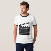ヴィンテージのClapperboardの映画製作者の石板映画Tシャツ Tシャツ (正面フル)
