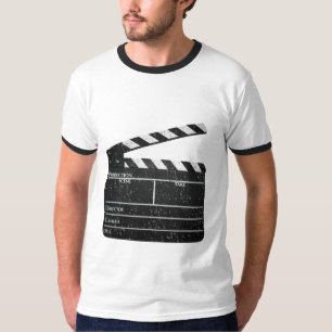 ヴィンテージのClapperboardの映画製作者の石板映画Tシャツ Tシャツ