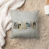 ヴィンテージのClothesline記念日の写真の枕 クッション (ブランケット)