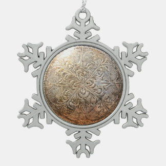 ヴィンテージのConchoのオーナメント スノーフレークピューターオーナメント