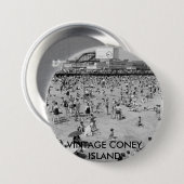 ヴィンテージのCONEY ISLAND-BUTTON 缶バッジ (正面&裏面)