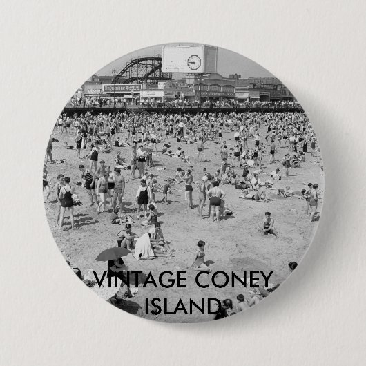 ヴィンテージのCONEY ISLAND-BUTTON 缶バッジ (正面)