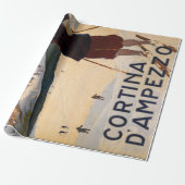 ヴィンテージのCortina d'Ampezzoイタリアのスキー旅行 ラッピングペーパー (アンロールド)